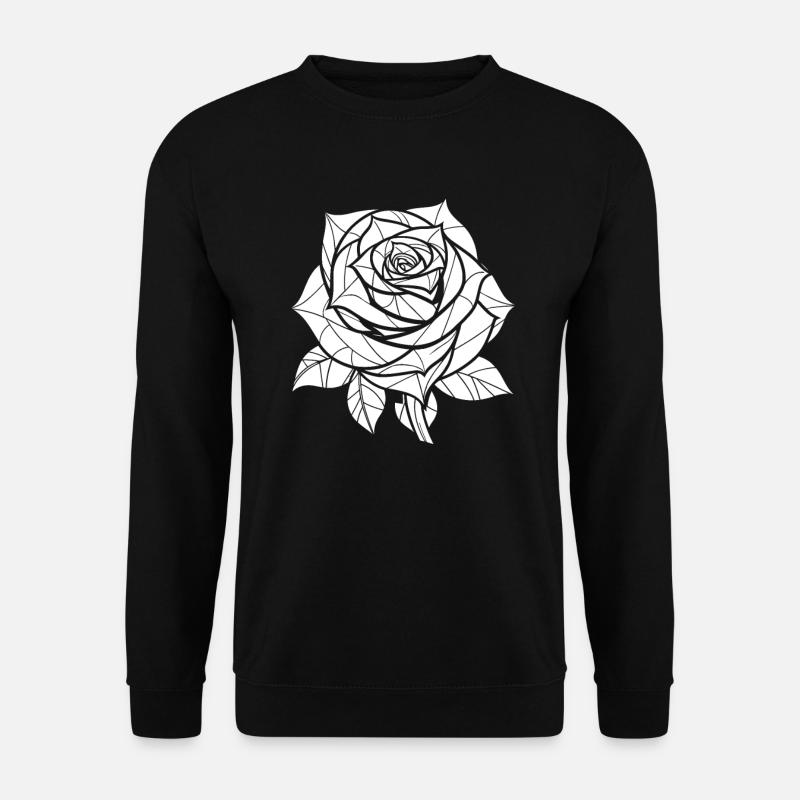 Rote Rose Goth - Unisex Pullover - Schwarz