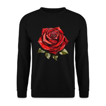 Red Rose Goth - Unisex Sweatshirt - black - Front - Alina (178cm) & Michal (187cm)