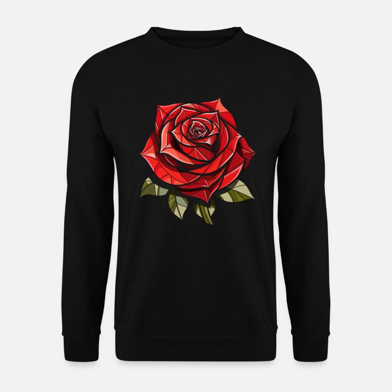 Rote Rose Goth - Unisex Pullover - Schwarz