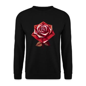 Rose rouge Goth - Sweat-shirt Unisexe - noir - Devant - Alina (178cm) & Michal (187cm)
