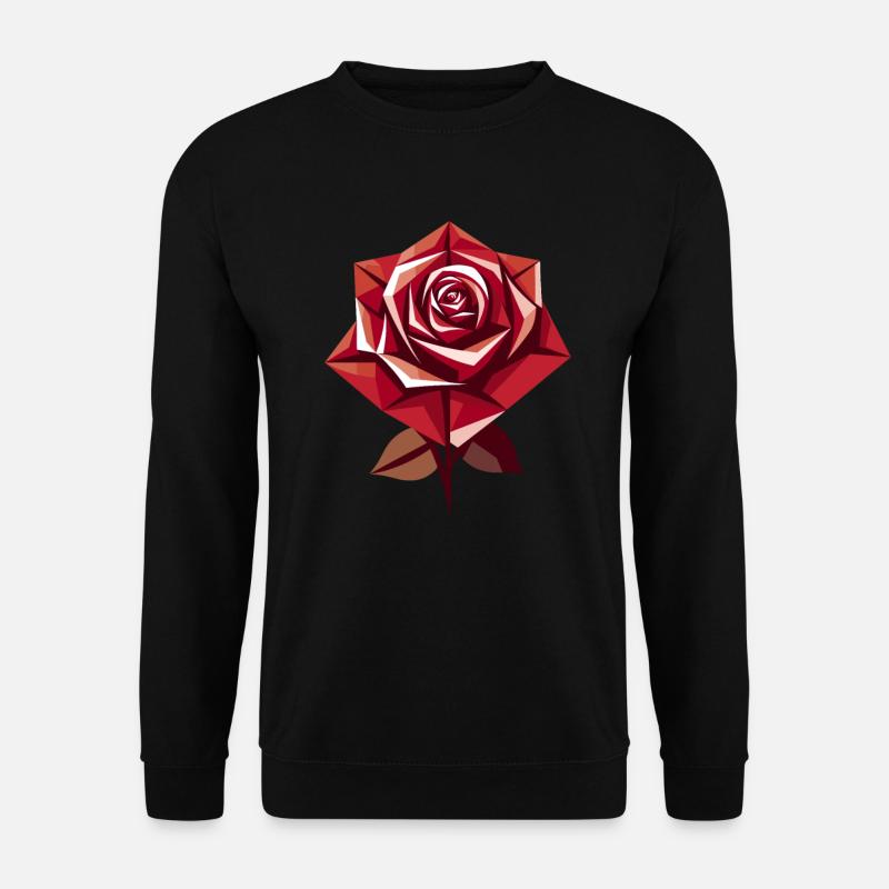 Rote Rose Goth - Unisex Pullover - Schwarz