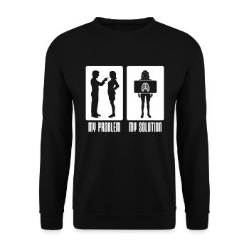 Xray Technician My Problem My Pictogram Mom Dad - Unisex Sweatshirt - black - Front - Alina (178cm) & Michal (187cm)