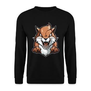 Écureuil en colère - Sweat-shirt Unisexe - noir - Devant - Alina (178cm) & Michal (187cm)