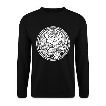 Rose rouge Goth - Sweat-shirt Unisexe - noir - Devant - Alina (178cm) & Michal (187cm)