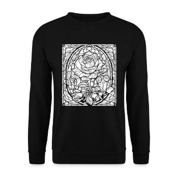 Rose rouge Goth - Sweat-shirt Unisexe - noir - Devant - Alina (178cm) & Michal (187cm)