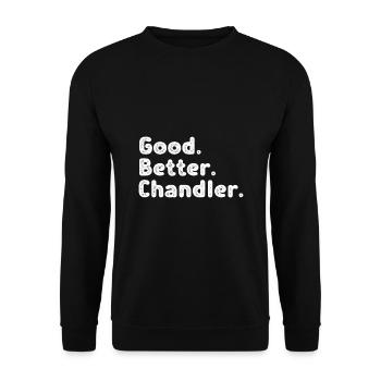 Good better Chandler - Unisex Pullover - Schwarz - Vorne - Alina (178cm) & Michal (187cm)