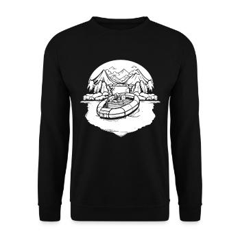 Rafting - Unisex Pullover - Schwarz - Vorne - Alina (178cm) & Michal (187cm)