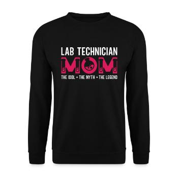 Lab Technician Mom The Idol The Myth Researcher - Unisex Sweatshirt - black - Front - Alina (178cm) & Michal (187cm)