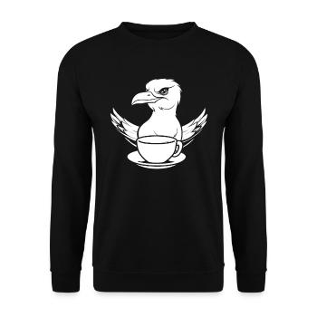 Seagull Coffee - Unisex Sweatshirt - black - Front - Alina (178cm) & Michal (187cm)