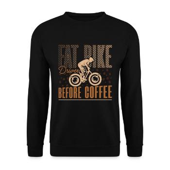 Fat Bike Driver Before Two-Wheeler Coffee Lover - Unisex Sweatshirt - black - Front - Alina (178cm) & Michal (187cm)