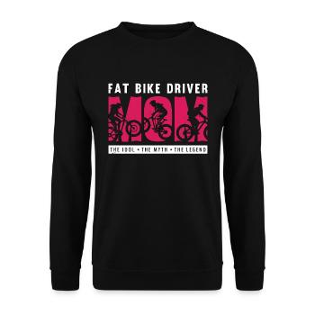 Fat Bike Driver Mom The Idol The Myth Bike Racing - Unisex Sweatshirt - black - Front - Alina (178cm) & Michal (187cm)