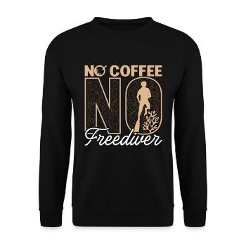 Plongée en apnée Pas de café Pas de plongée profonde Amateur de café - Sweat-shirt Unisexe - noir - Devant - Alina (178cm) & Michal (187cm)