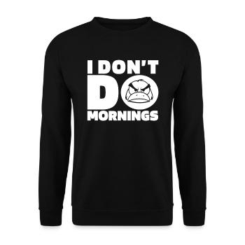 Ornithorynque Ornithorynque Drôle Je ne fais pas les matins - Sweat-shirt Unisexe - noir - Devant - Alina (178cm) & Michal (187cm)