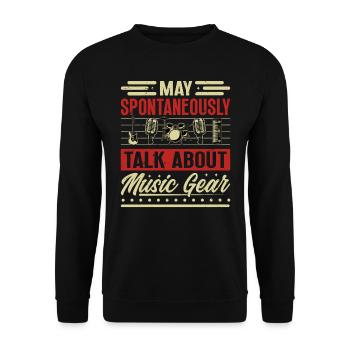 May Spontaneously Talk About Music Gear - Unisex Sweatshirt - black - Front - Alina (178cm) & Michal (187cm)