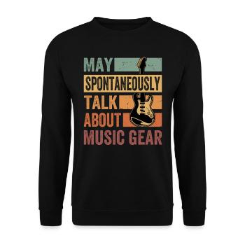 May Spontaneously Talk About Music Gear - Unisex Sweatshirt - black - Front - Alina (178cm) & Michal (187cm)