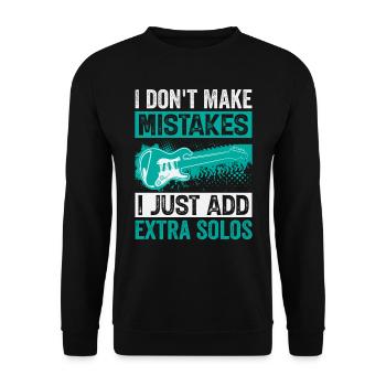 Je ne fais pas d’erreurs, j’ajoute juste des solos supplémentaires - Sweat-shirt Unisexe - noir - Devant - Alina (178cm) & Michal (187cm)