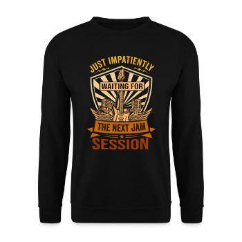 J’attends avec impatience la prochaine jam session - Sweat-shirt Unisexe - noir - Devant - Alina (178cm) & Michal (187cm)