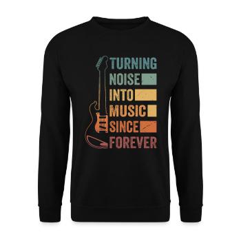 le bruit en musique depuis toujours - Sweat-shirt Unisexe - noir - Devant - Alina (178cm) & Michal (187cm)