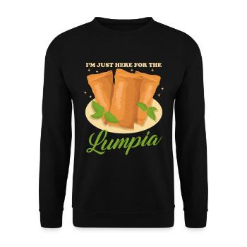 Lumpia Spring Roll Loempia Gift - Unisex Sweatshirt - black - Front - Alina (178cm) & Michal (187cm)