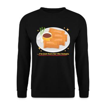 Lumpia Loempia Spring Roll Gift - Unisex Sweatshirt - black - Front - Alina (178cm) & Michal (187cm)