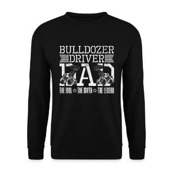 Bulldozer Driver Dad The Idol The Heavy Equipment - Unisex Pullover - Schwarz - Vorne - Alina (178cm) & Michal (187cm)