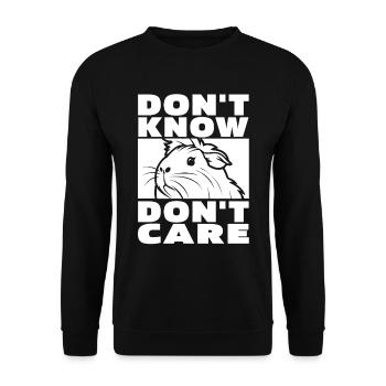 Guinea Pig Guinea Pig Funny - Unisex Sweatshirt - black - Front - Alina (178cm) & Michal (187cm)
