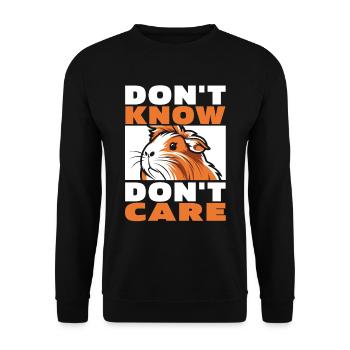 Guinea Pig Guinea Pig Funny - Unisex Sweatshirt - black - Front - Alina (178cm) & Michal (187cm)