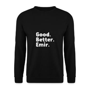 Good better Emir - Unisex Sweatshirt - black - Front - Alina (178cm) & Michal (187cm)
