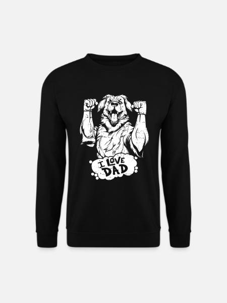 Berger australien J’aime papa - Sweat-shirt Unisexe - noir