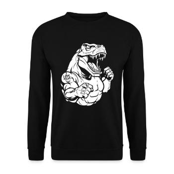 Trex T Rex Dino Biceps Tattoo I Love Mom - Unisex Sweatshirt - black - Front - Alina (178cm) & Michal (187cm)