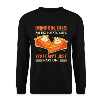 American Pumpkin Pie Pumpkin Pie Gift - Unisex Sweatshirt - black - Front - Alina (178cm) & Michal (187cm)