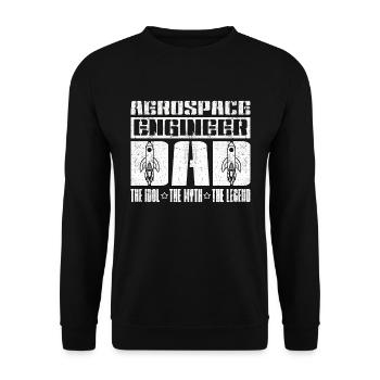 Aerospace Engineer Dad The Idol The Engineering - Unisex Pullover - Schwarz - Vorne - Alina (178cm) & Michal (187cm)