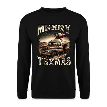 Merry Texmas – Camionnette - Sweat-shirt Unisexe - noir - Devant - Alina (178cm) & Michal (187cm)