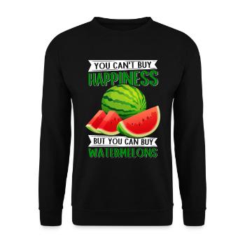 Watermelon Paste Angurie Arbuse Gift - Unisex Sweatshirt - black - Front - Alina (178cm) & Michal (187cm)