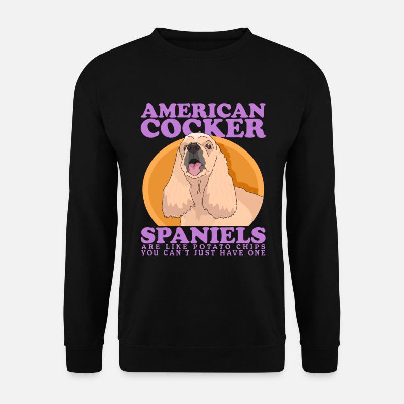 American Cocker Spaniel propriétaire cadeau - Sweat-shirt Unisexe - noir