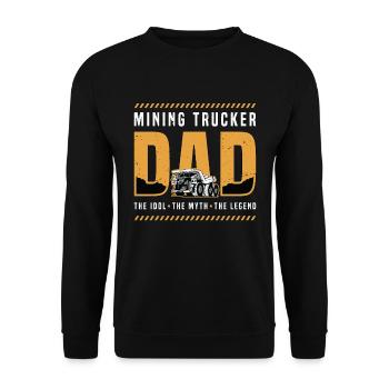 Mining Trucker Dad The Idol The Mining Equipment - Unisex Pullover - Schwarz - Vorne - Alina (178cm) & Michal (187cm)