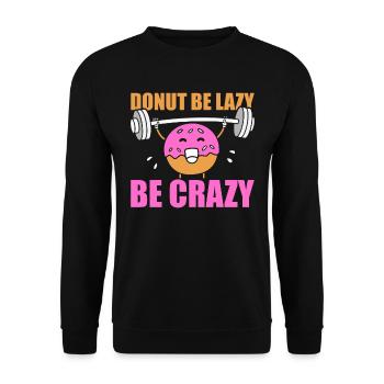 Donut Fitness Donut Gym - Sweat-shirt Unisexe - noir - Devant - Alina (178cm) & Michal (187cm)