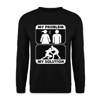 Catch Wrestler My Problem My Pictogram Dad Mom - Unisex Sweatshirt - black - Front - Alina (178cm) & Michal (187cm)