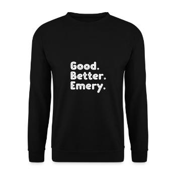 Good better Emery - Unisex Sweatshirt - black - Front - Alina (178cm) & Michal (187cm)