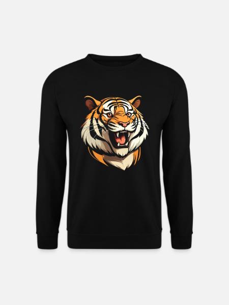 Tigre souriant - Sweat-shirt Unisexe - noir