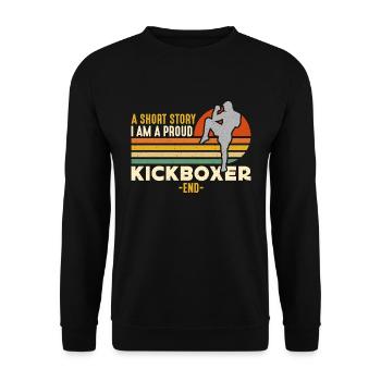 Kickboxer A Short Story I Am A Kickboxing Lover - Unisex Sweatshirt - black - Front - Alina (178cm) & Michal (187cm)
