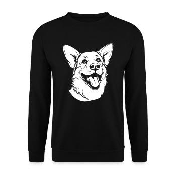 Berger Allemand Souriant - Sweat-shirt Unisexe - noir - Devant - Alina (178cm) & Michal (187cm)