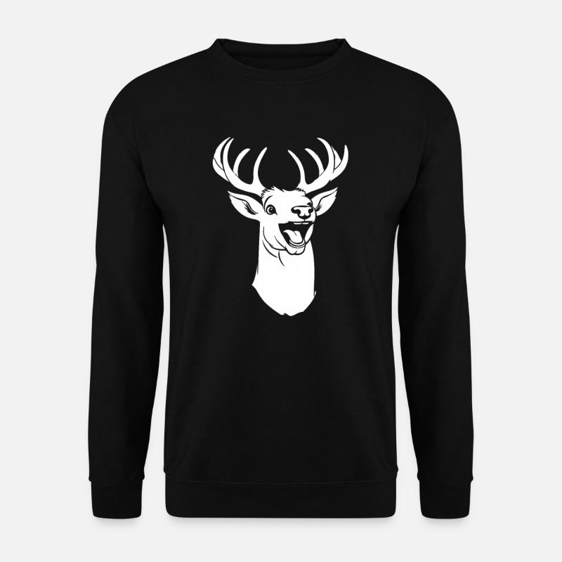 Deer Smiling - Unisex Sweatshirt - black