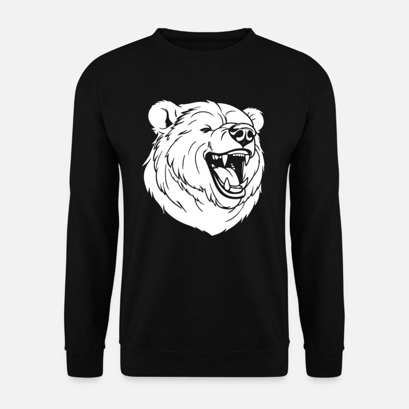 Bear Brown Bear Smiling - Unisex Sweatshirt - black