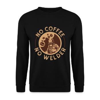 Soudeur Pas De Café Pas De Soudeur Ferronnier Amateur De Café - Sweat-shirt Unisexe - noir - Devant - Alina (178cm) & Michal (187cm)