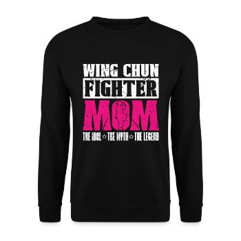 Wing Chun Fighter Mom The Idol Chinese Martial Art - Unisex Sweatshirt - black - Front - Alina (178cm) & Michal (187cm)