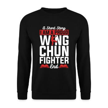 Wing Chun Fighter A Short Story Loves Martial Arts - Unisex Sweatshirt - black - Front - Alina (178cm) & Michal (187cm)