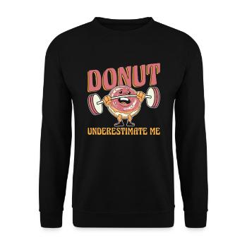Donut Fitness Donut Gym - Sweat-shirt Unisexe - noir - Devant - Alina (178cm) & Michal (187cm)
