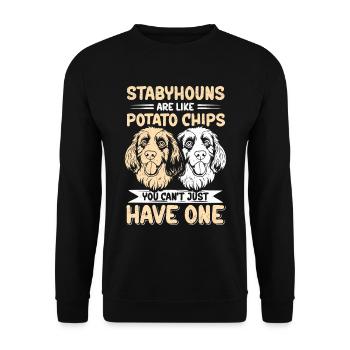 Chiens Stabyhoun Cadeau de propriétaire de chien Stabijhoun - Sweat-shirt Unisexe - noir - Devant - Alina (178cm) & Michal (187cm)