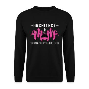 Architect Mom The Idol The Myth The Draftsman - Unisex Sweatshirt - black - Front - Alina (178cm) & Michal (187cm)